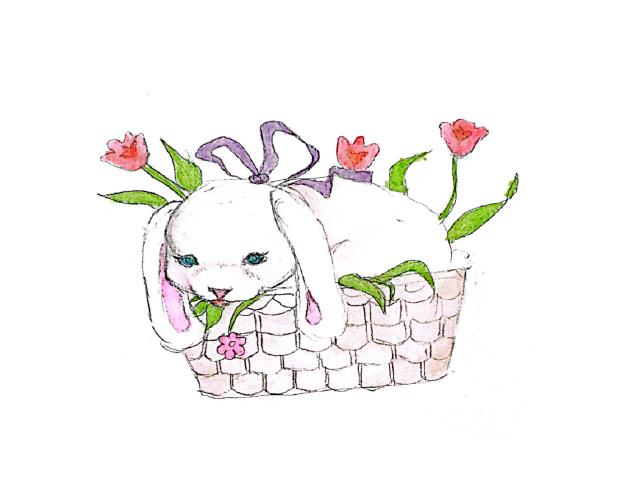 Easter Bunny in basket